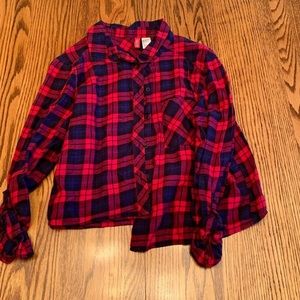 Flannel Crop Top